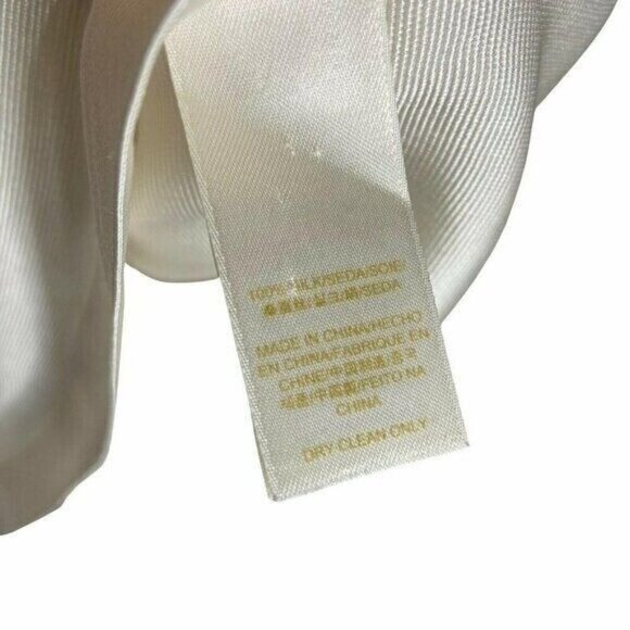 Kate Spade Blouse‎ Women's Size 6 Ivory Ruffle Collared Silk - Picture 4 of 9